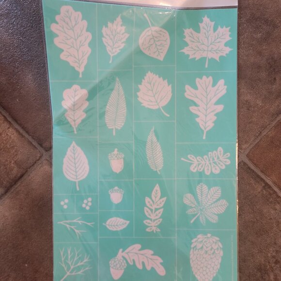 Autumn Leaves ~ Reuseable silk screen stencil 12 x 18 - Picture 1 of 1